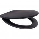 mjukstängande toalettsits soft matt från duschy svart matt yta